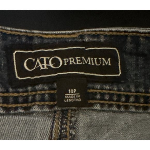 Cato Premium Bootcut Denim Jeans Mid Rise Women's 10P (32X30) Cotton Blend - Picture 5 of 13